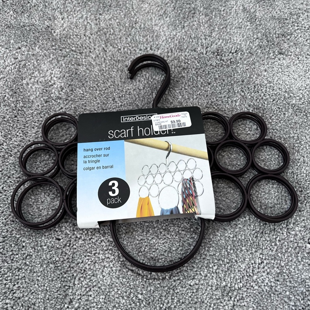 HomeGoods scarf/tie hanger🧣👔 BNWT🏷️ by INTERDESIGN. Closet storage solution💡